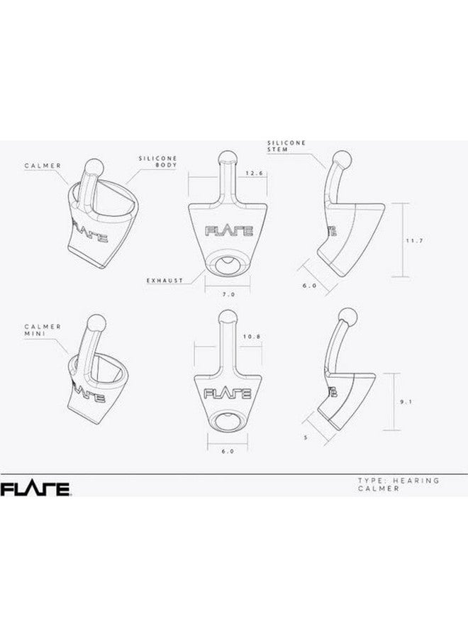 فلاير أوديو فلير كالمر - بديل لسدادات الأذن - يقلل من الضوضاء المزعجة دون حجب الصوت - سيليكون ناعم قابل لإعادة الاستخدام - شفاف - Image 3