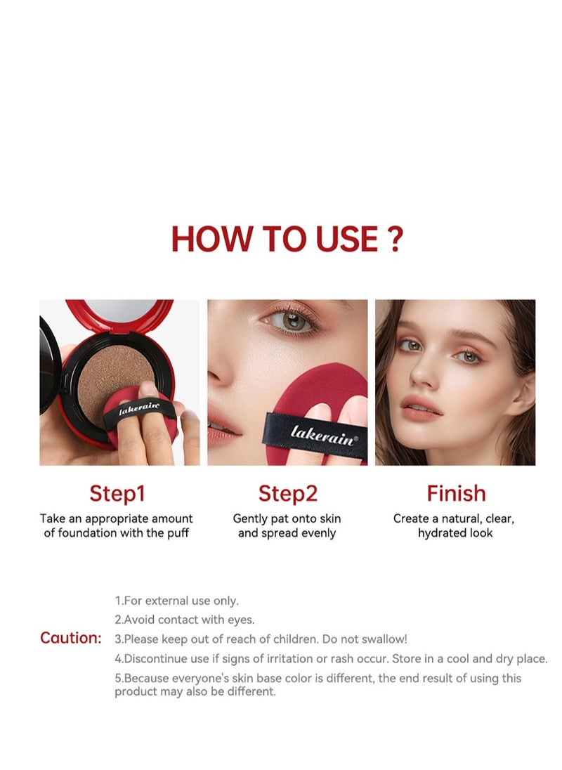 lakerain - Mask Fit Red Cushion Foundation | No.1 Choice for Glass skin, Long-Lasting, Lightweight, Buildable Coverage, Semi-Matte ( 24W Soft Beige  , 0.63 Fl Oz (Pack of 1)) - Image 1