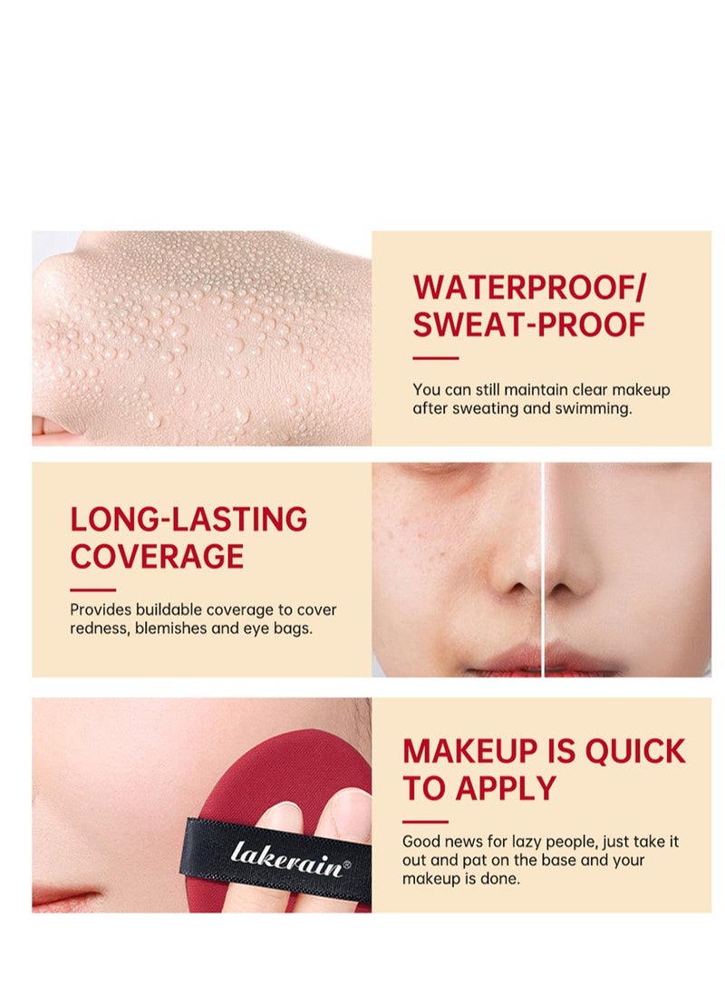 lakerain - Mask Fit Red Cushion Foundation | No.1 Choice for Glass skin, Long-Lasting, Lightweight, Buildable Coverage, Semi-Matte ( 24W Soft Beige  , 0.63 Fl Oz (Pack of 1)) - Image 1