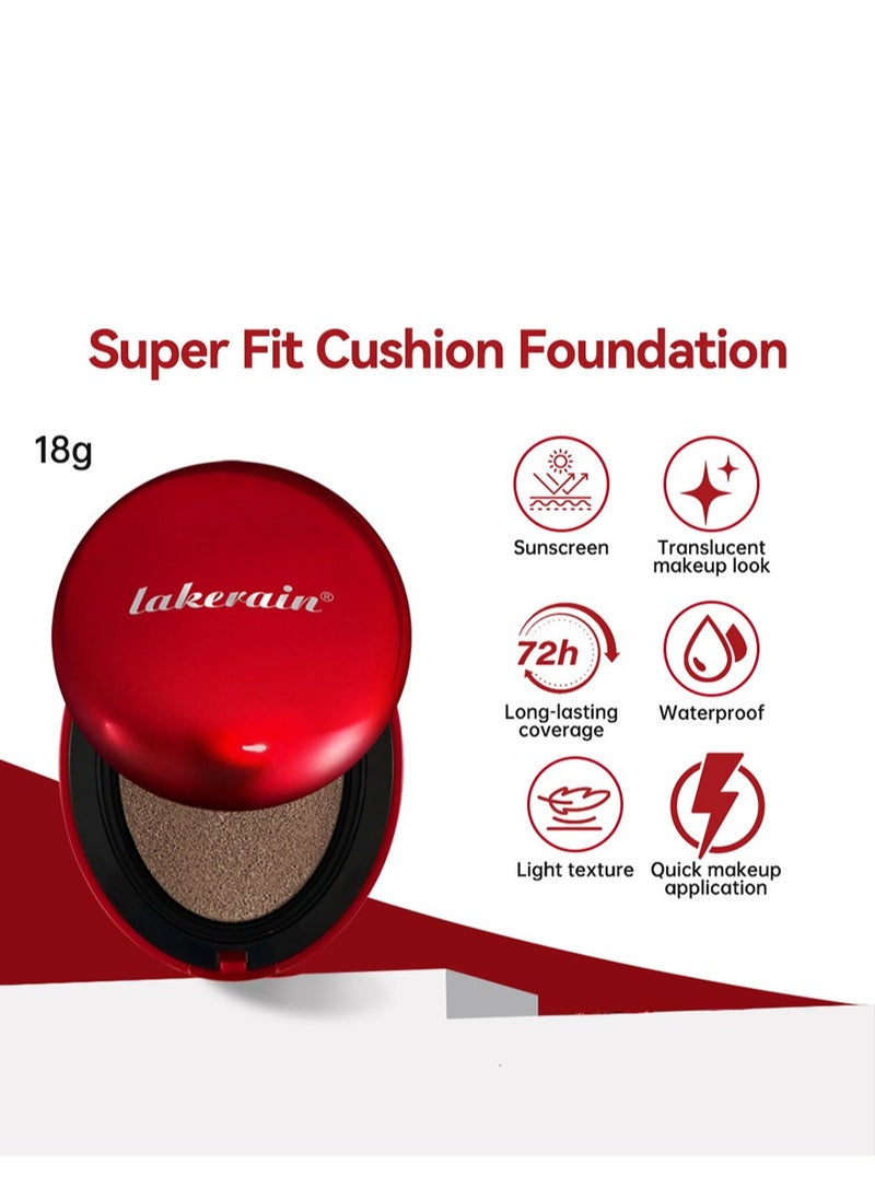 lakerain - Mask Fit Red Cushion Foundation | No.1 Choice for Glass skin, Long-Lasting, Lightweight, Buildable Coverage, Semi-Matte ( 24W Soft Beige  , 0.63 Fl Oz (Pack of 1)) - Image 1