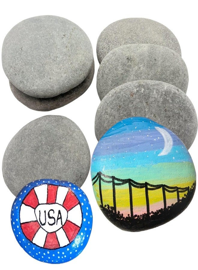 Lifetop 8PCS Extra Large Rocks for Painting,DIY Rocks 4.5"-5.5" Flat & Smooth for Painting, Arts, Crafts, Decoration - Large Kindness Rocks Hand Picked - Image 1