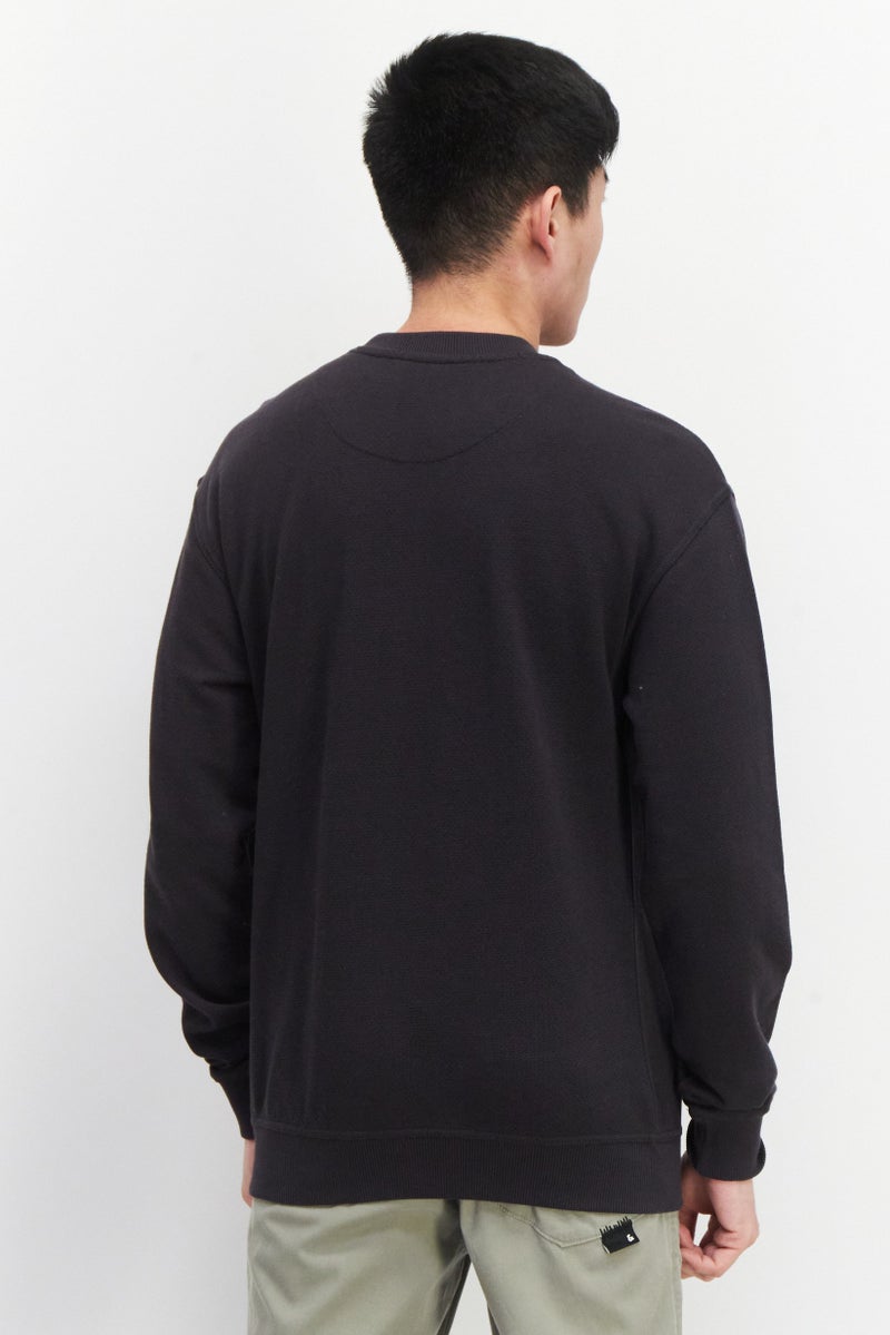 Penfield Men Crew Neck Long Sleeves Brand Logo Sweatshirt, Black - Image 3