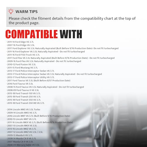 NPAUTO استبدال حزمة ملف الإشعال لسيارات فورد إيدج إكسبلورر F150 فليكس MKS MKT MKZ، مازدا 6 CX-9 2007 2008 2009 2010 2011 2012 2013 2014 2015 2016 3.7L 3.5L، UF553 DG520، عبوة من 6 - Image 3