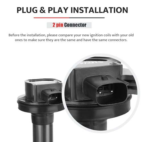 NPAUTO استبدال حزمة ملف الإشعال لسيارات فورد إيدج إكسبلورر F150 فليكس MKS MKT MKZ، مازدا 6 CX-9 2007 2008 2009 2010 2011 2012 2013 2014 2015 2016 3.7L 3.5L، UF553 DG520، عبوة من 6 - Image 5