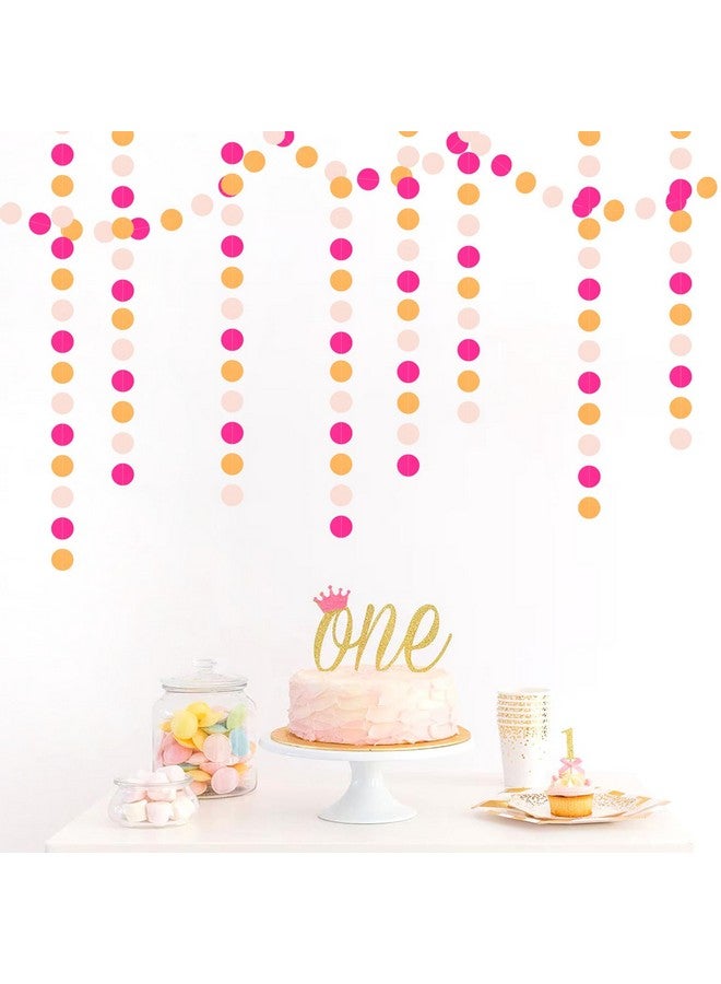 OURUOLA Hot-Pink Burnt-Orange Fall Party-Decorations Garland - 64Ft Birthday Baby Shower Paper Streamers Banner,Sunset Autumn Thanksgiving Bridal Wedding Graduation Backdrop Decor Ouruola - Image 5