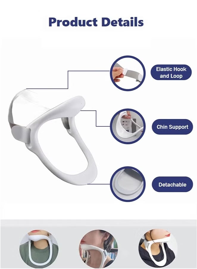 PINKSAMA Neck Support Brace, Portable Adjustable Neck Brace for Cervical Pain Relief Correct Neck Posture Cervical Collar for Home Office - Image 2