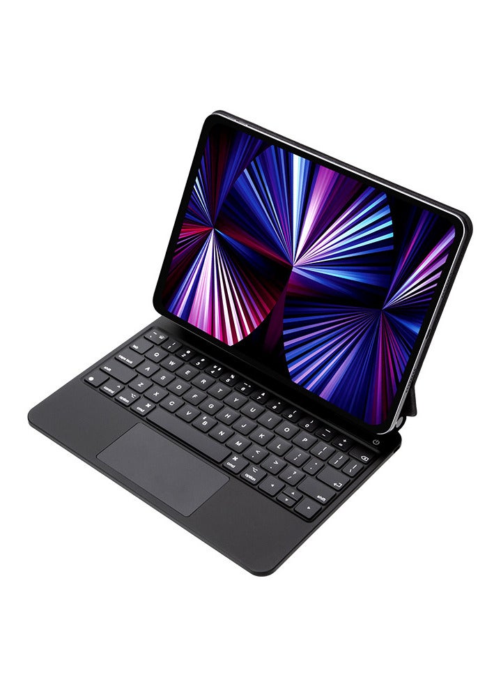 BT Magnetic Suction Touch Control Keyboard with Protective Shell Compatible with iPad Pro 12.9'' with Backlight Black - Image 2
