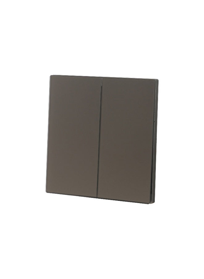 Donmarco 2 Gang 2 Way Switch – Ultra Thin Glass, Modern & Durable, Fire-Resistant Electric Switch, 15-Year Warranty, Wall Switch for Home and Office (Matt Grey) - Image 2