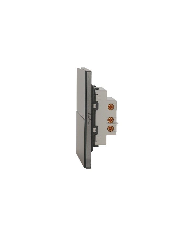 Donmarco 2 Gang 2 Way Switch – Ultra Thin Glass, Modern & Durable, Fire-Resistant Electric Switch, 15-Year Warranty, Wall Switch for Home and Office (Matt Grey) - Image 3