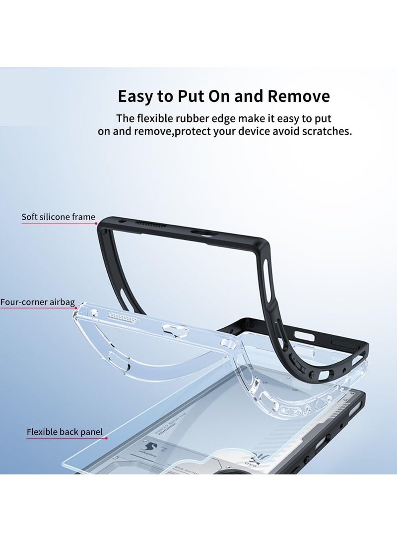 general Case Compatible with ZTE Nubia Red Magic 9 Pro Magnetic Holder Case, Acrylic and TPU Back Transparent Cover Camera Protection Case - Image 2