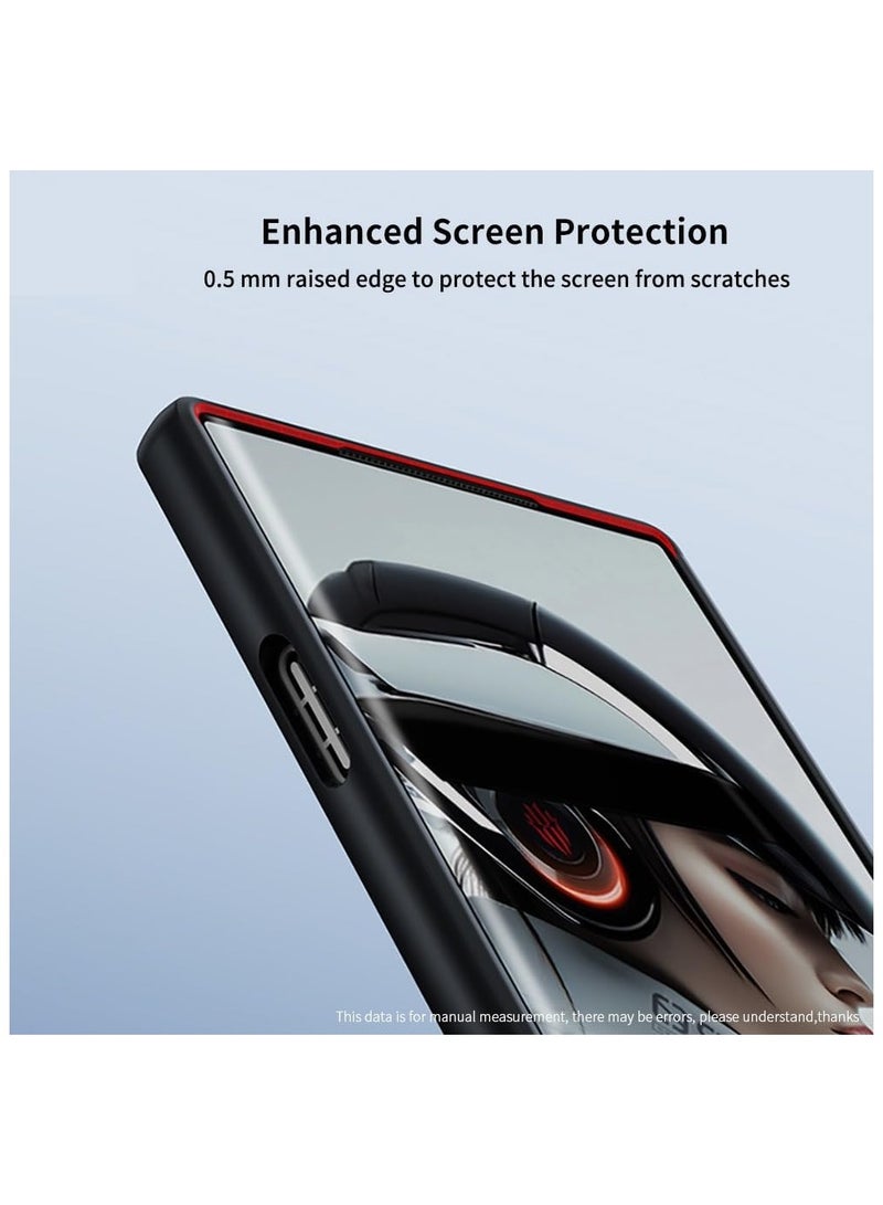 general Case Compatible with ZTE Nubia Red Magic 9 Pro Magnetic Holder Case, Acrylic and TPU Back Transparent Cover Camera Protection Case - Image 3
