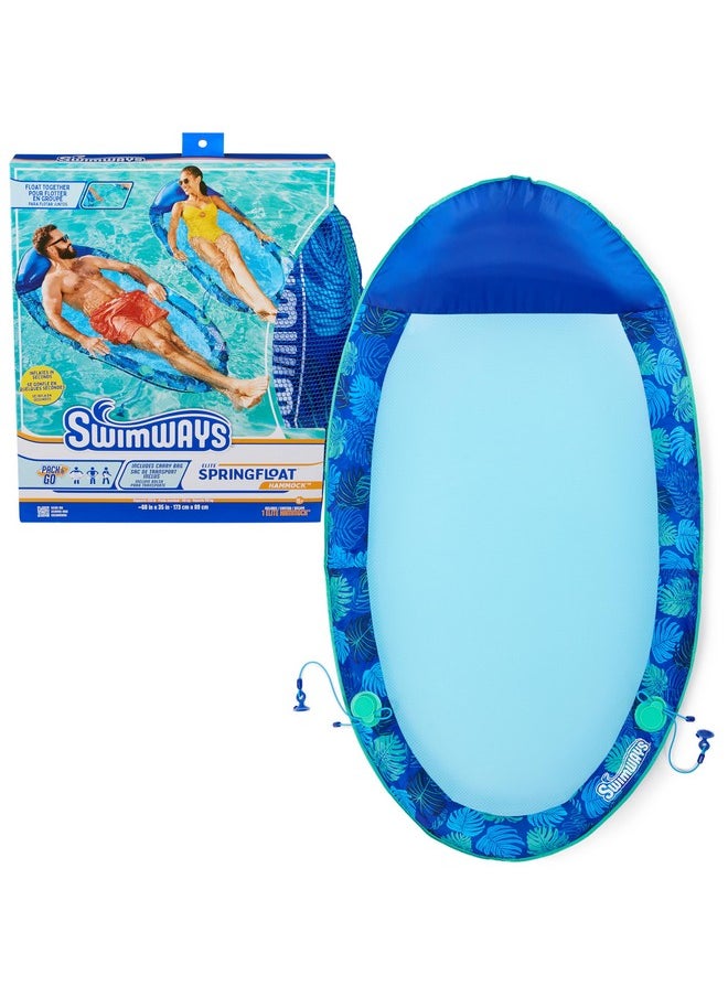 SwimWays - Swimways Elite Spring Float Hammock Pool Lounger, Inflatable Pool Floats Adult with Fast Inflation, Pool Hammock for Adults up to 250 lbs - Image 1