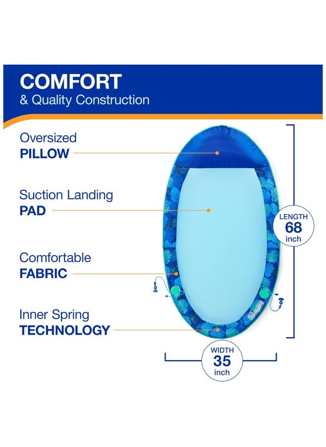 SwimWays - Swimways Elite Spring Float Hammock Pool Lounger, Inflatable Pool Floats Adult with Fast Inflation, Pool Hammock for Adults up to 250 lbs - Image 1
