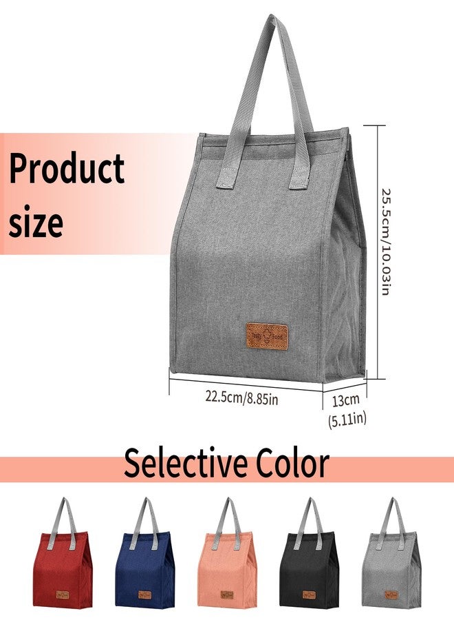 HexinYigjly Lunch Bag Insulated, Lunch Box Bag, Reusable Lunch Tote Bag, Lunch Box Container Bag Insulated for Women, Men, Work, Office, Travel- Black - Image 2