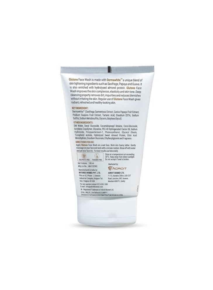 Glutone Face Wash DermaWhite + Hydrolyzed Almond Protein 100 ml - Image 3