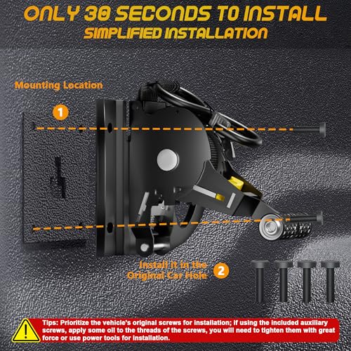 PICURA 2PCS Retractable Ratchet Straps,Compatible with 2015-2025 2026 Ford F150 Auto Retract Securing Strap,Integral Retractable Tie Down Straps for F250/F350/F450/F550,Retractable Truck Bed Ratchet Straps - Image 3