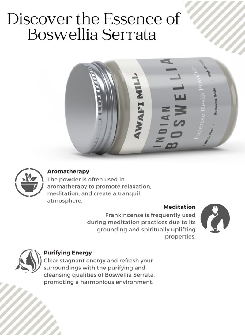 Awafi Mill Boswellia serrata Powder - Indian Frankincense | Natural & Non-GMO | Frankincense from India | Vegan | Sacred Aromatherapy Ingredient  - Image 2