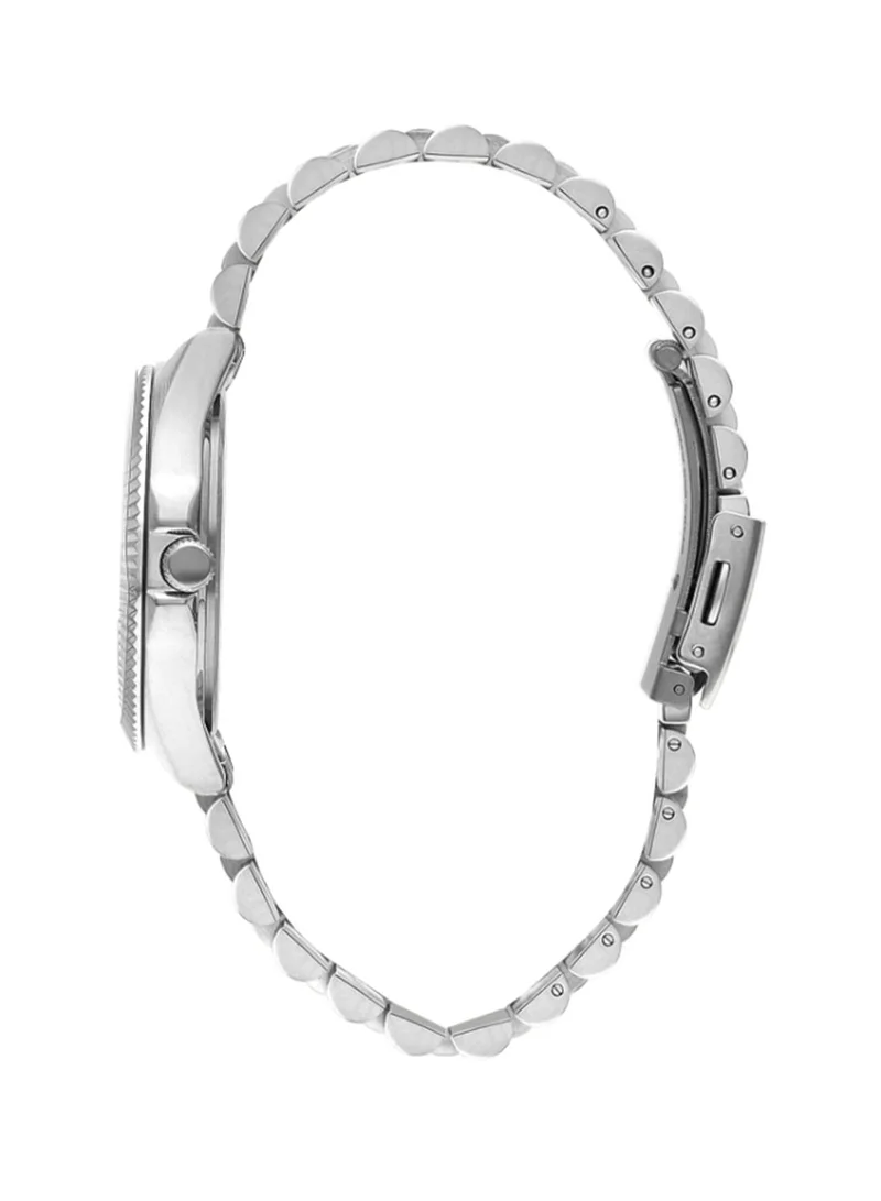 لي كوبر Lee Cooper Women's VX3JE1 Movement Watch, Multi Function Display and Metal Strap - LC07837.350, Silver
