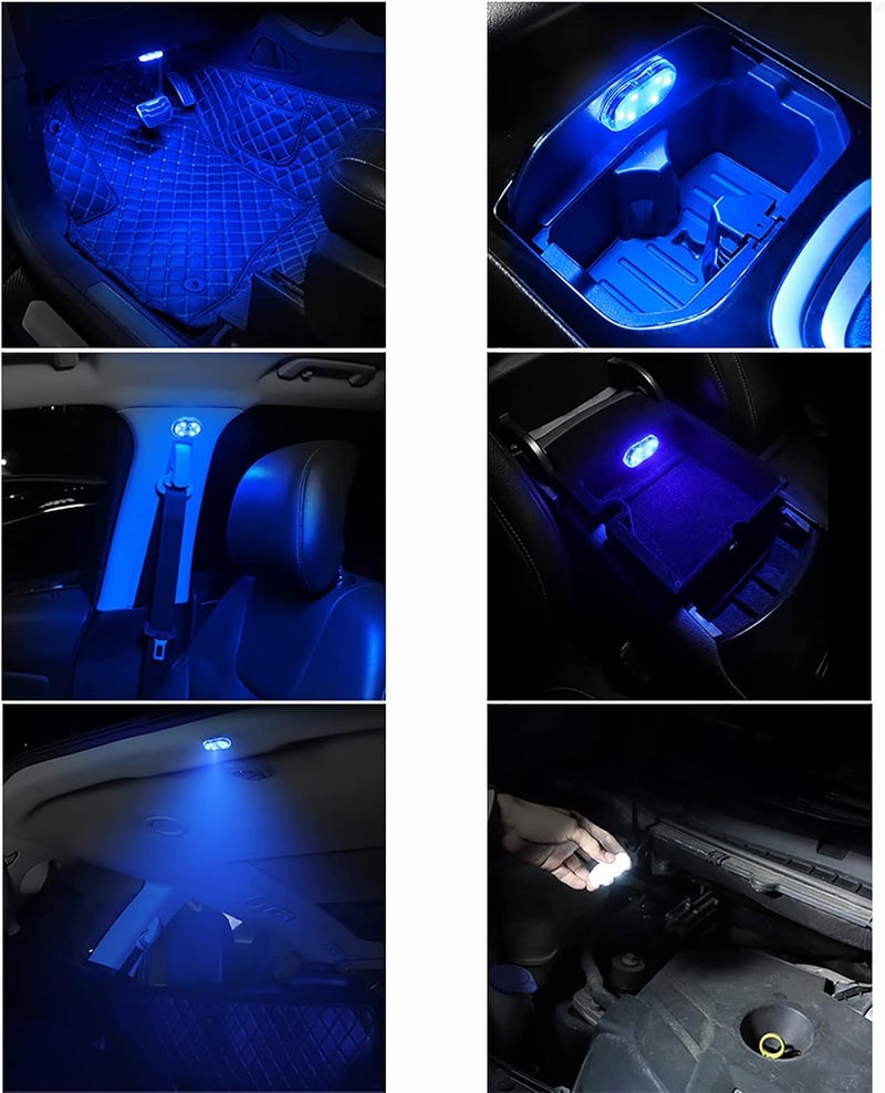 كلاراكو مصباح LED يعمل باللمس مع شحن USB، مصباح LED يعمل باللمس، مصابيح LED داخلية للسيارة، إضاءة السيارة، مصباح LED داخلي للسيارة، مصباح ليلي للسيارة (وردي-بنفسجي، قطعة واحدة) - Image 4