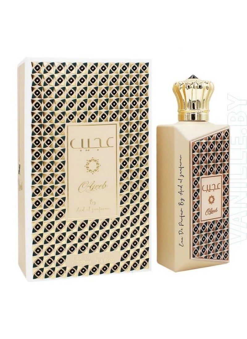 Ard Al Zaafaran Perfumes Ard Al Zaafaran Ajeeb Eau de Perfume Spray for Unisex, 3.4 Ounce 