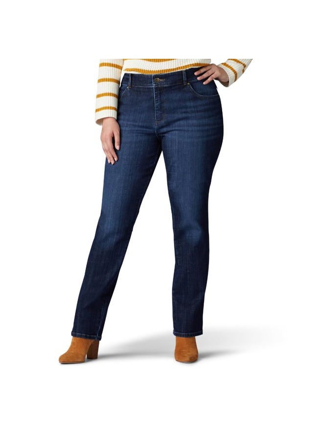 LEE Women's Plus Size Relaxed Fit Straight Leg Jean, Bewitched, 22W Long - Image 1
