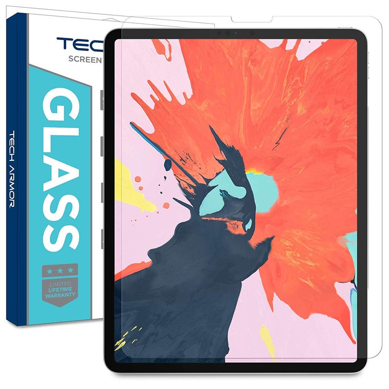 Tech Armor Screen Protector for iPad Pro 129 Inch 2022202120202018 6th5th4th3rd Model 9 H Hardness Liquid Retina Display Face ID Compatible Ballistic Tempered Glass 1 Pack