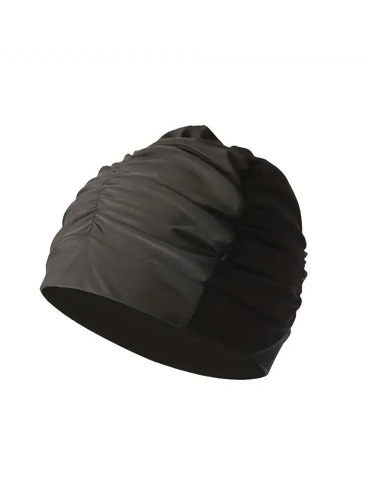 Goolsky Solid Color Swimming Cap, Stretchy Comfortable Swim Cap For Long Hair, Swimming Training Equipment For Men Women - Image 3