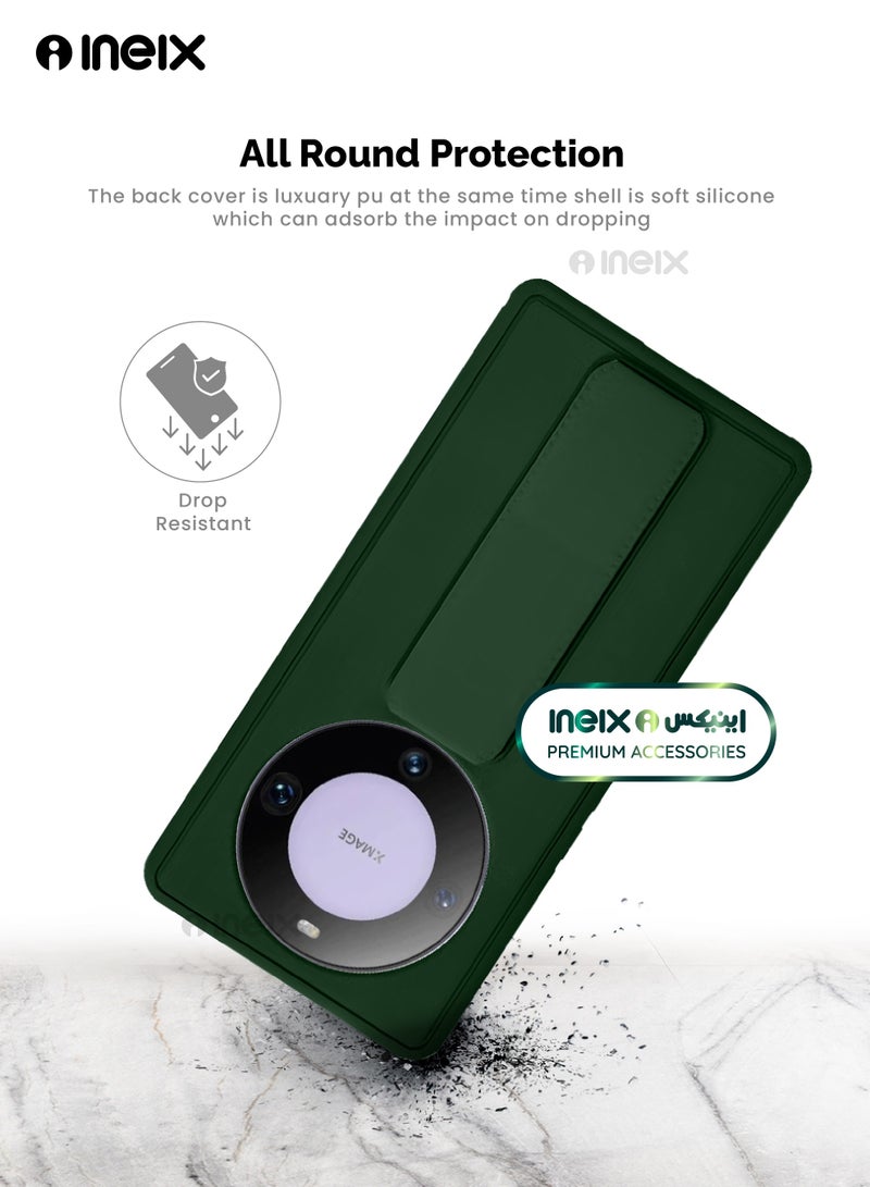 إينيكس جراب حماية 3 في 1 مغناطيسي ذو مسند للهاتف هواوي ميت 60برو-أخضر - Image 5