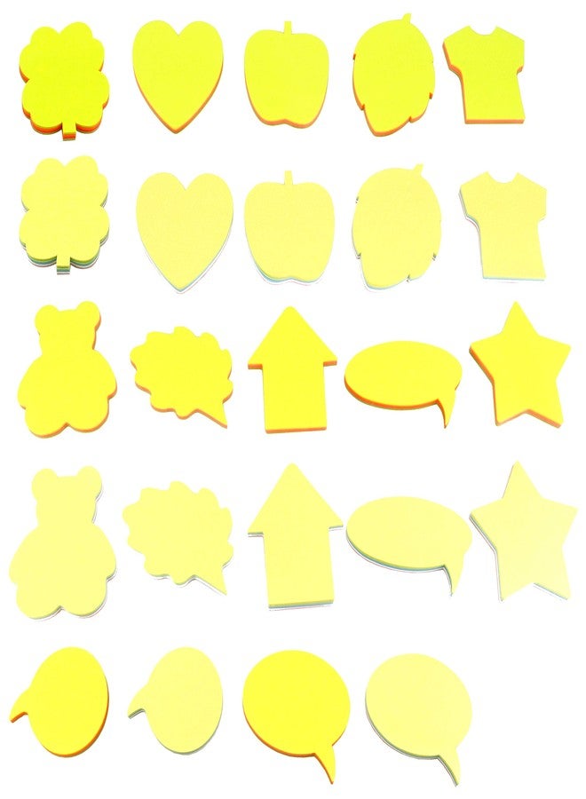 4A Shapes Sticky Notes,50 Sheets Neon Assorted and 50 Sheets Pastel Assorted in One Shape,12 Different Shapes Self-Stick Notes,50 Sheets/Pad,24 Pad/Pack,4A 50024 - Image 3