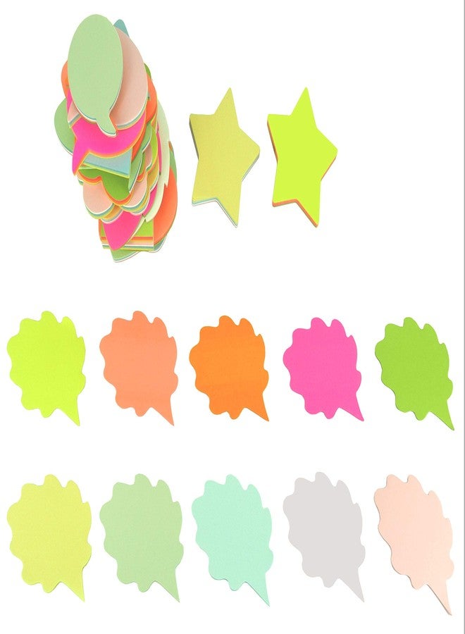 4A Shapes Sticky Notes,50 Sheets Neon Assorted and 50 Sheets Pastel Assorted in One Shape,12 Different Shapes Self-Stick Notes,50 Sheets/Pad,24 Pad/Pack,4A 50024 - Image 2