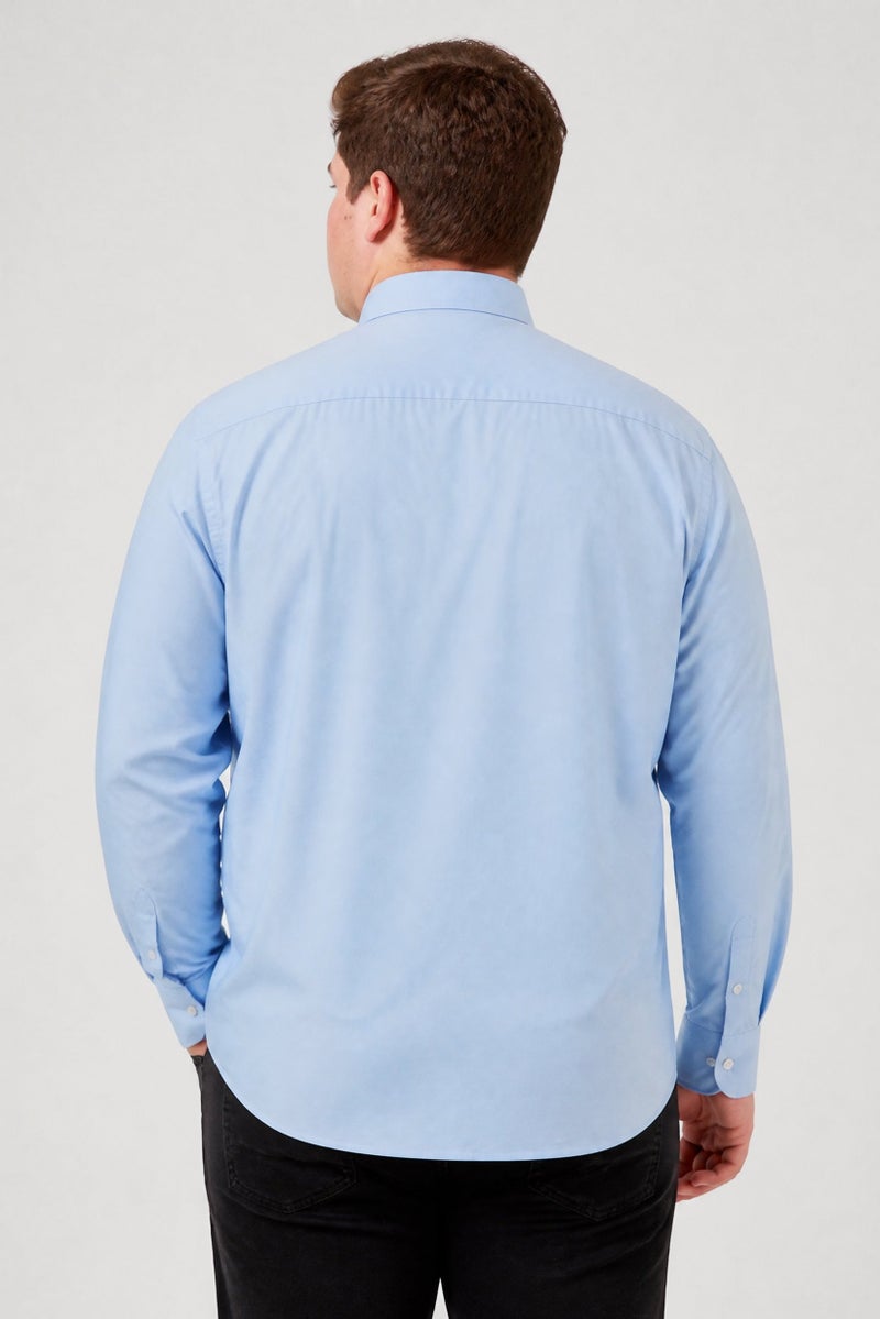 La Martina Men Regular Fit Embroidered Logo Long Sleeve Casual Shirt, Sky Blue - Image 2