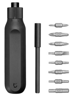Xiaomi Mijia 16 In 1 Ratchet Screwdriver Set,with Extension Pole 8 Screw Bits Precision Portable Household Double Head Drill Repair Multifunctional Manual Screw Driver for Mobile Phone Computer Maintenance-MJJLLSD002QW Black  - Image 2