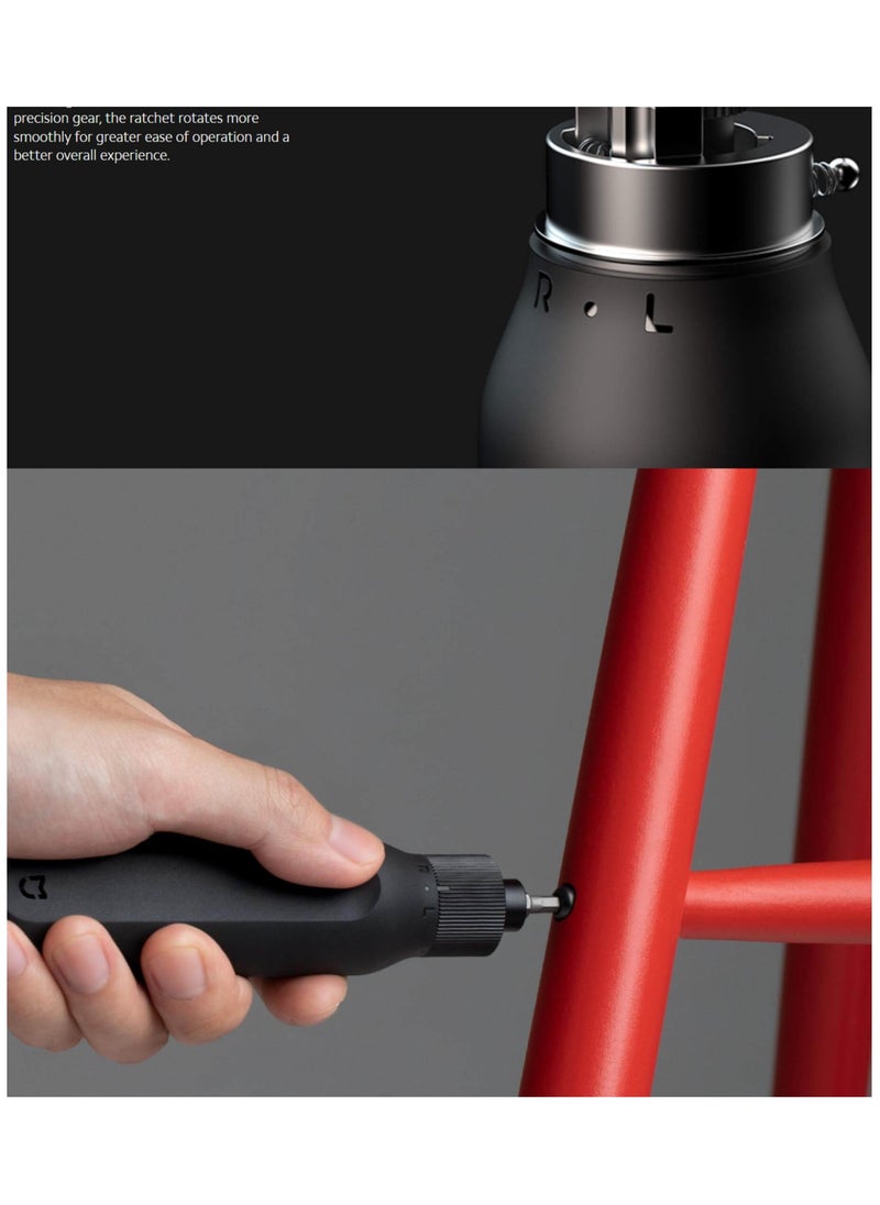Xiaomi - Mijia 16 In 1 Ratchet Screwdriver Set,with Extension Pole 8 Screw Bits Precision Portable Household Double Head Drill Repair Multifunctional Manual Screw Driver for Mobile Phone Computer Maintenance-MJJLLSD002QW Black - Image 1
