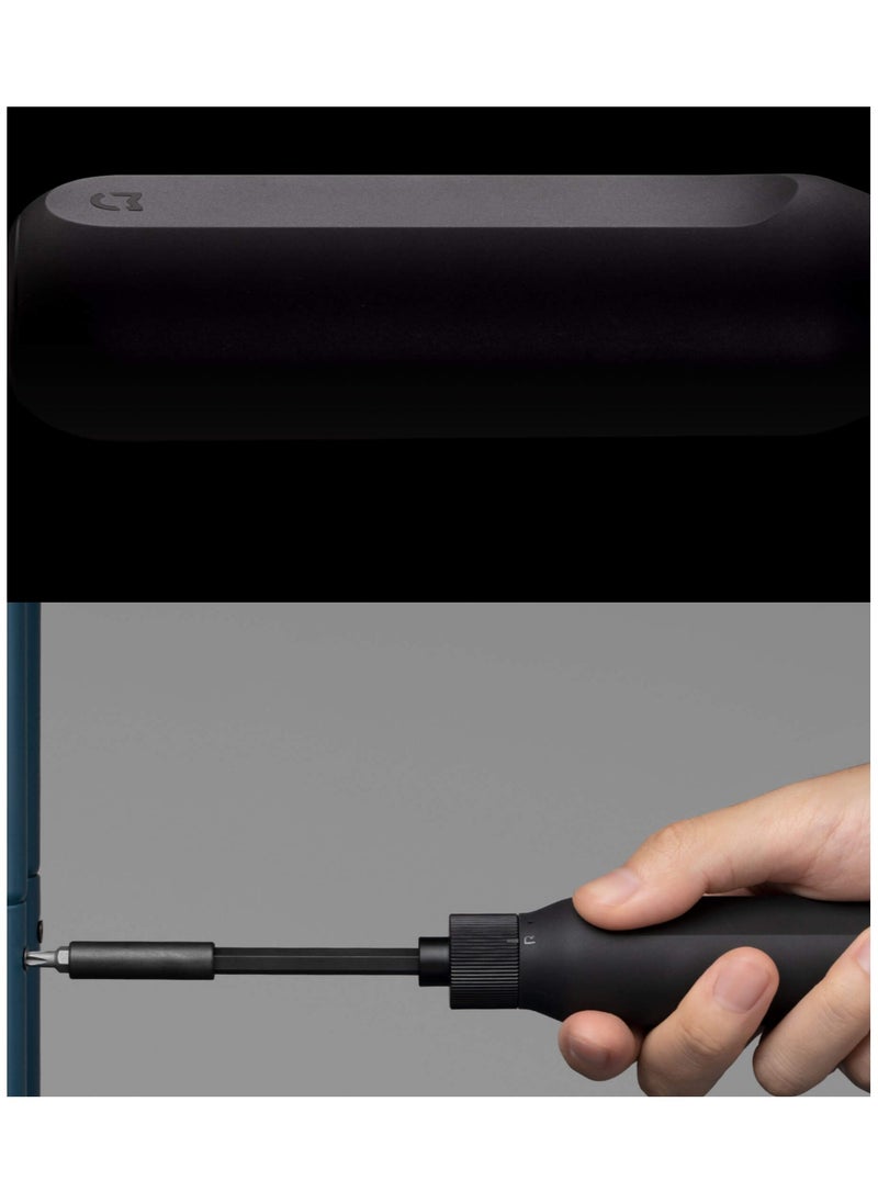 Xiaomi - Mijia 16 In 1 Ratchet Screwdriver Set,with Extension Pole 8 Screw Bits Precision Portable Household Double Head Drill Repair Multifunctional Manual Screw Driver for Mobile Phone Computer Maintenance-MJJLLSD002QW Black - Image 1
