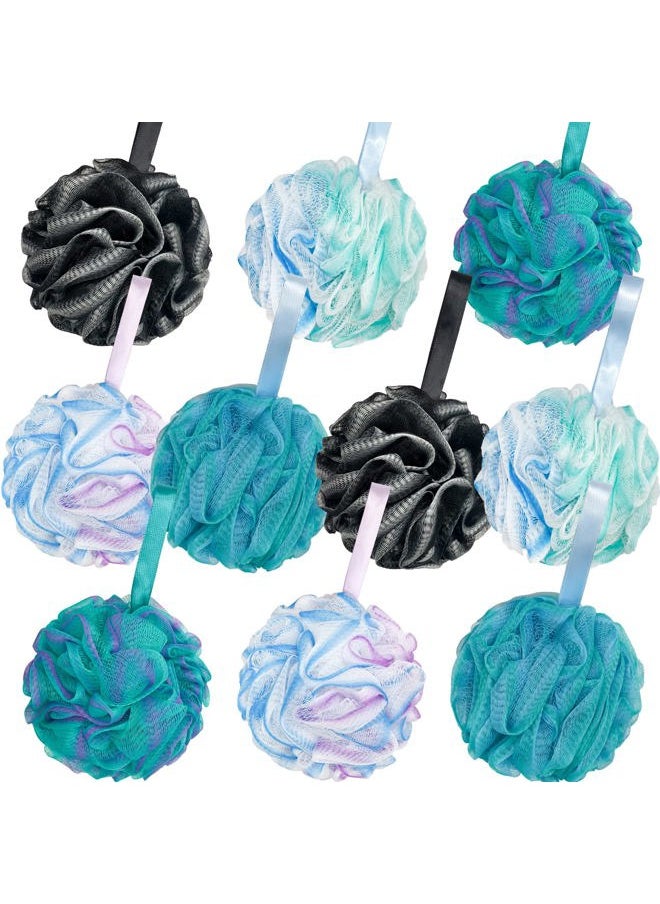 Panxxsen 10 Pack Bath Sponge Shower Loofahs 40g,Mesh Pouf Bath Scrunchies Body Wash Puff,Body Scrubber Exfoliating Bath Sponge for Women and Men  - Image 1