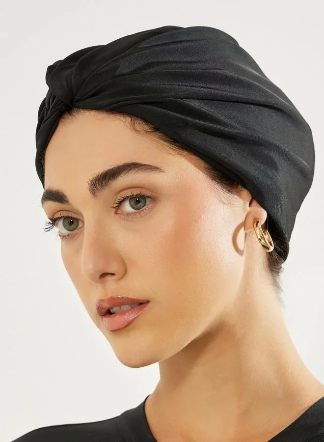 Styli Black Pack of 3 - Full Sleeve Half Zip Burkini with Cap and Wrap Skirt Set for Women | Best Price UAE