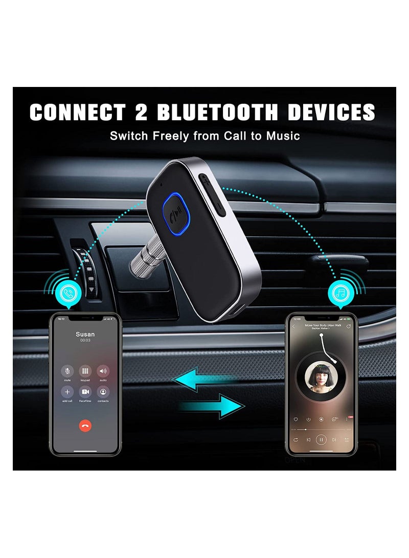 NIBEMINENT Universal Bluetooth 5.0 Receiver Aux Adapter Music Is Suitable For Car Home Stereo/Wired Headset/Hands-free Call  - Image 1