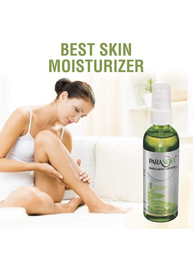 Parasoft Body & Face Emollient Lotion With Goodness Of Aloe Vera Nourishing Protecting Soothing Hydrating Lotion For Dry & Sensitive Skin For Men & Women - 100Ml Pack Of 2 - Image 4