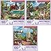 Bits and Pieces 100 Piece Puzzles for Adults Alan Giana 3Pack 100 Extra Large Pieces 15 x 19 Jigsaw Puzzles at The Waters Edge No 2 Pieces Alike - Image 2