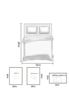 Generic 8 PCS Disposable Bed Sheets Fitted Sheet Queen Size, Disposable Travel Sheets for Travel with 2 Bed Sheet 2 Quilt Cover and 4 Pillowcase for Travel Business Trip Spa Hotel  - Image 3