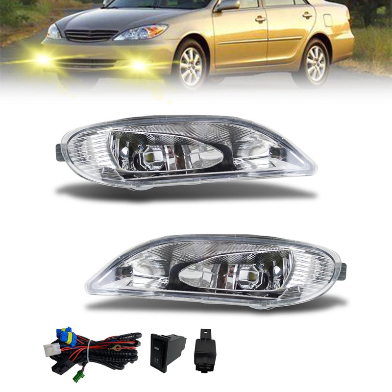 Fog Light Compatible With 2002 2003 2004 Toyota Camry 2005 2006 2007 2008 Toyota Corolla 2002 2003 Toyota Solara Bumper Driving Fog Lamps with Switch Wiring Kit