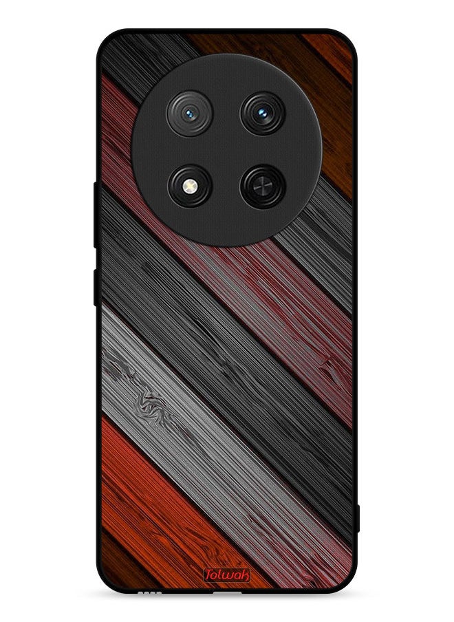 Tolwak Honor X9c 5G Protective Case Cover Colored Wooden Pattern  - Image 1