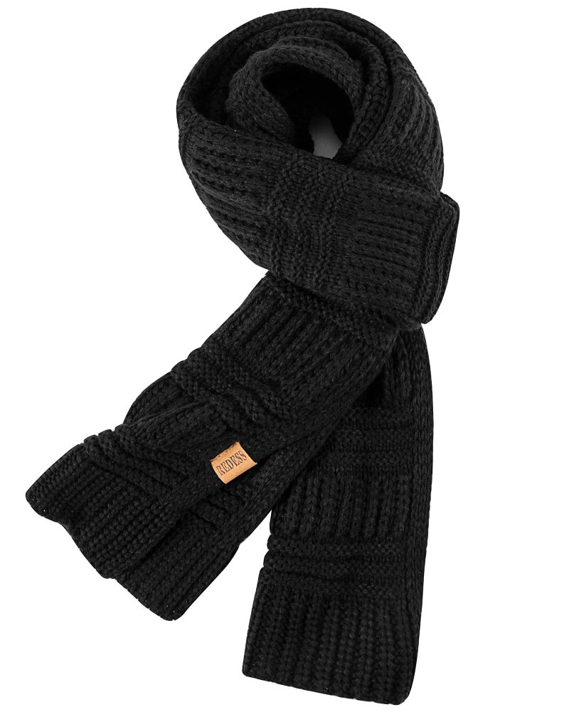 REDESS Women's Long Knit Scarf Winter Warm Big Wrap Thick Winter Cashmere Wool Large Chunky Scarf or Women - Image 1