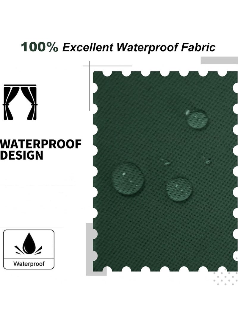 Gerenic Outdoor Curtains Waterproof Blackout Thermal Insulated Gazebo Shade with Grommets Windproof Blackout Curtain for Indoor Privacy Curtain for Bedroom, Pergola, Porch, Patio, Balcony, Garden (1 Panel) - Image 4