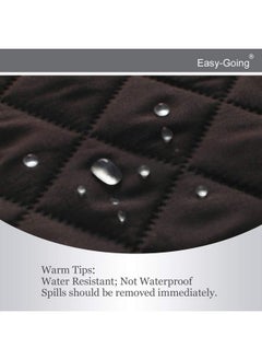 Easy-Going Easy-Going Reversible Couch Cover for 3 Cushion Couch Sofa Cover for Dogs Water Resistant Furniture Protector Cover with Foam Sticks Elastic Straps for Pet Cat (Sofa, Chocolate/Beige)  - Image 4