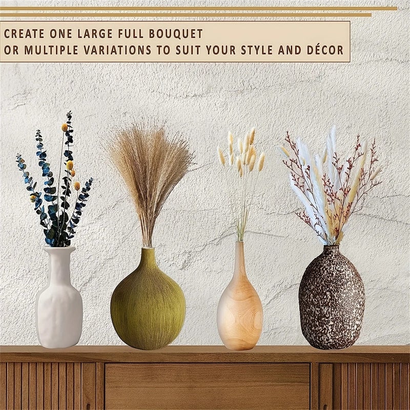 Bluejw Colorful Pampas Grass Bouquet - High Quality Dried Flowers for Home Decor, Crafts & Christmas Event Decorations (Dried Plants Included) - Image 3