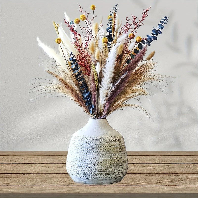 Bluejw Colorful Pampas Grass Bouquet - High Quality Dried Flowers for Home Decor, Crafts & Christmas Event Decorations (Dried Plants Included) - Image 2