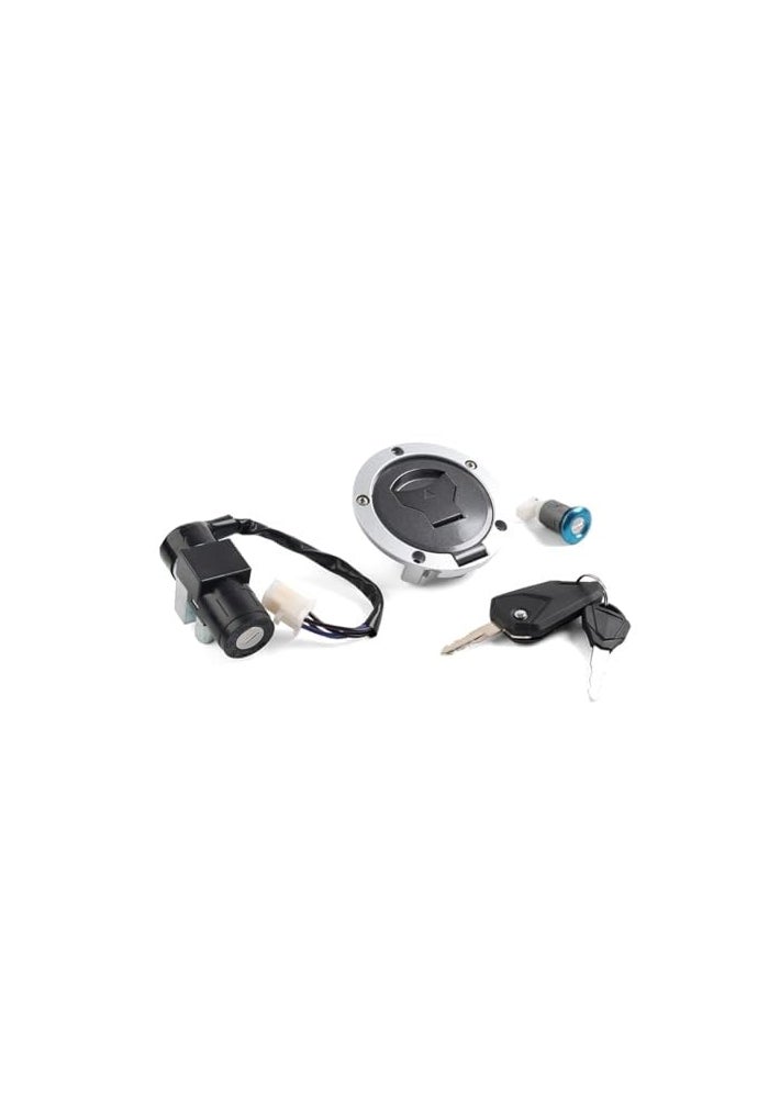 Yurefax Motorcycle Gas Tank Fuel Cap and Ignition Switch Set - Image 4