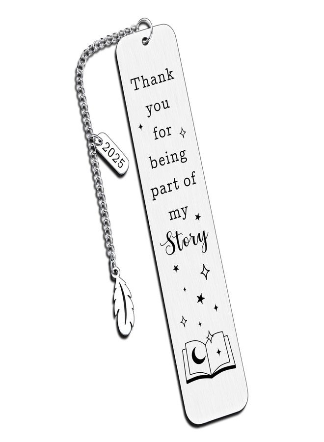 Delujouberst Teacher Christmas Gifts for Women Men, Bookmarks for Teachers, School Supplies for Teacher, Thank You of Being Part of My Story Stocking Stuffers for Teachers Secret Santa for Coworkers - Image 1