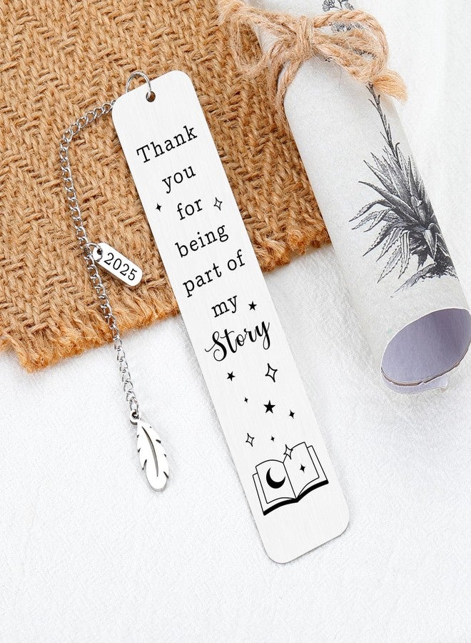 Delujouberst Teacher Christmas Gifts for Women Men, Bookmarks for Teachers, School Supplies for Teacher, Thank You of Being Part of My Story Stocking Stuffers for Teachers Secret Santa for Coworkers - Image 2